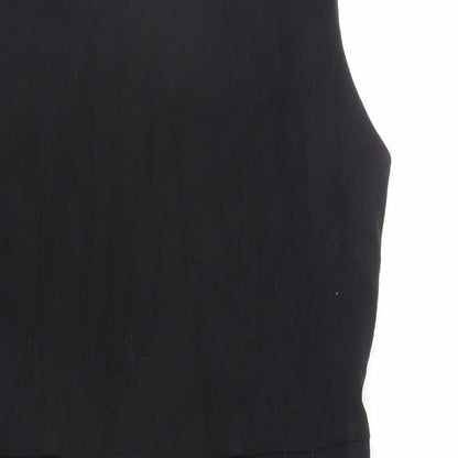 NEXT Womens Black Polyester Pencil Dress Size 12 Boat Neck Zip - Lined