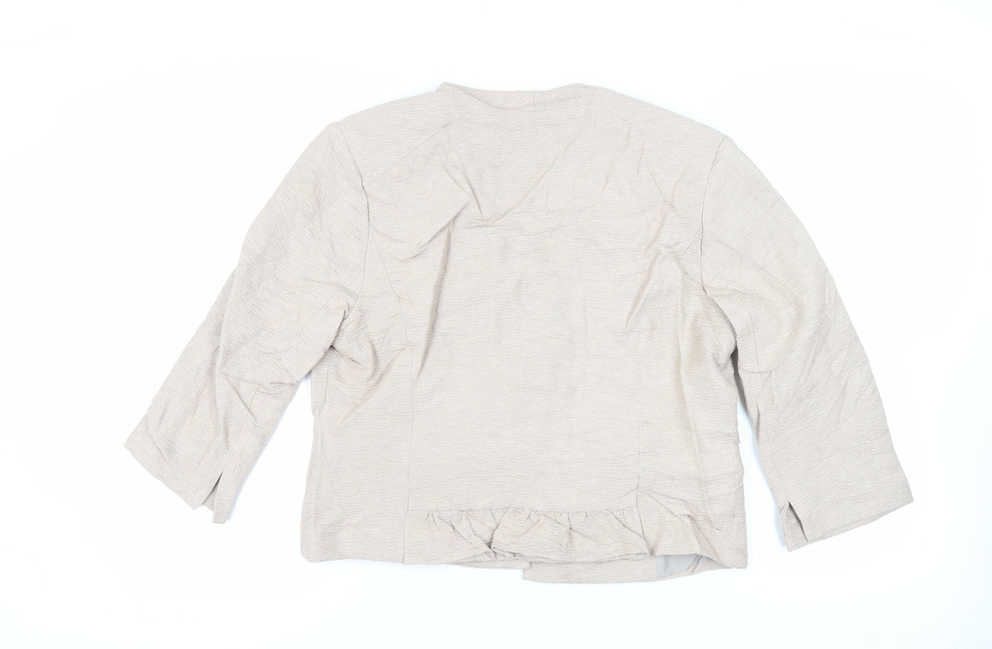 Betty Jackson Womens Beige Jacket Blazer Size 16 - Open