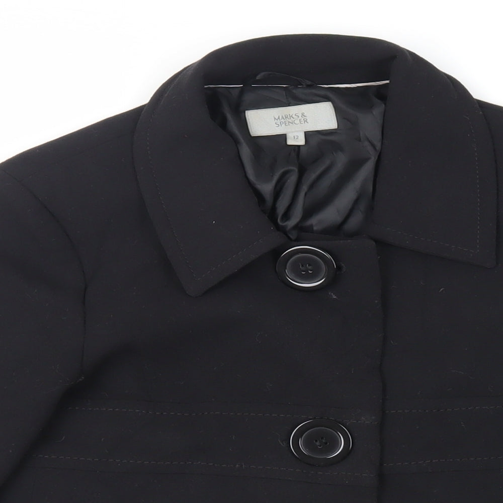 Womens UK Size 12 Marks and Spencer Black Jacket