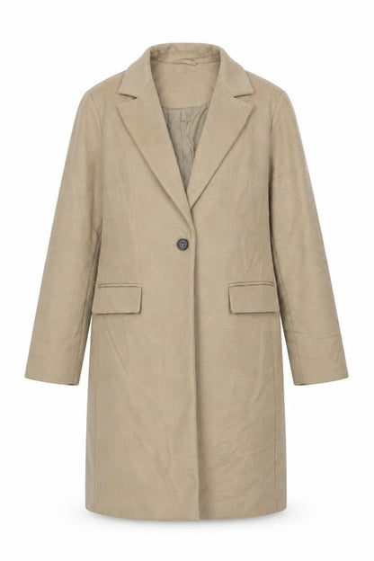 Womens UK Size 10 New Look Beige Overcoat