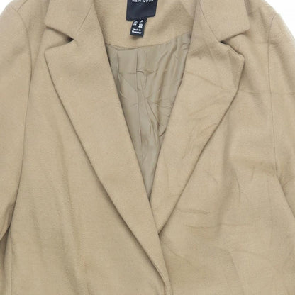 Womens UK Size 10 New Look Beige Overcoat