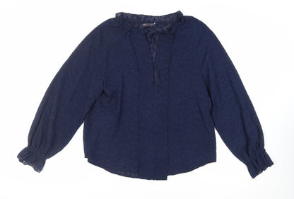 Womens UK Size 10 Marks and Spencer Blue Basic Blouse