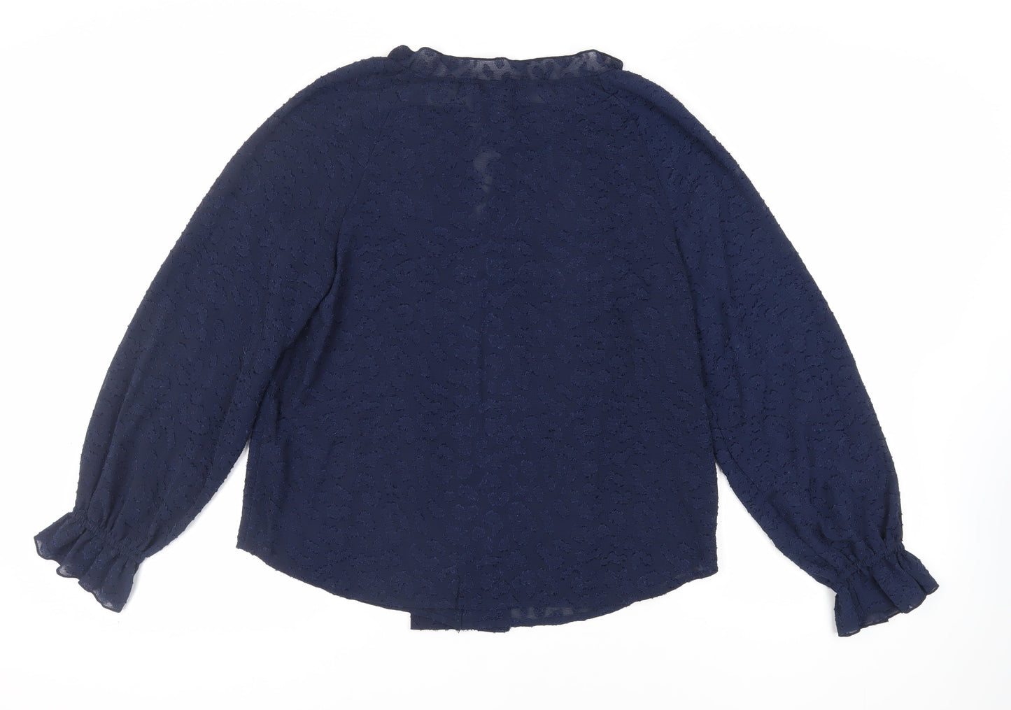 Womens UK Size 10 Marks and Spencer Blue Basic Blouse