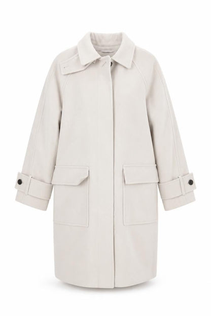 Marks and Spencer Womens Beige Overcoat Coat Size M Button