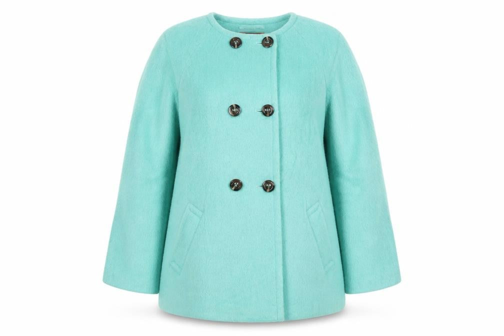 Womens UK Size 12 Per Una Green Pea Coat