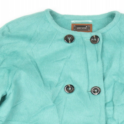 Womens UK Size 12 Per Una Green Pea Coat