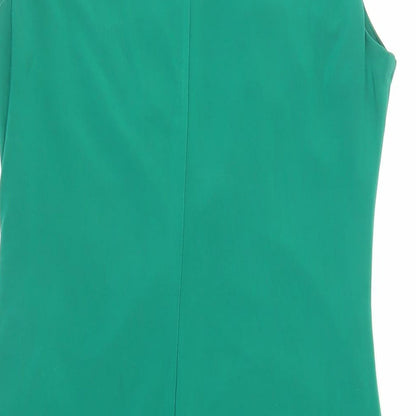 Scarlett Womens Green Polyester Pencil Dress Size 10 Cowl Neck Pullover - Ruched