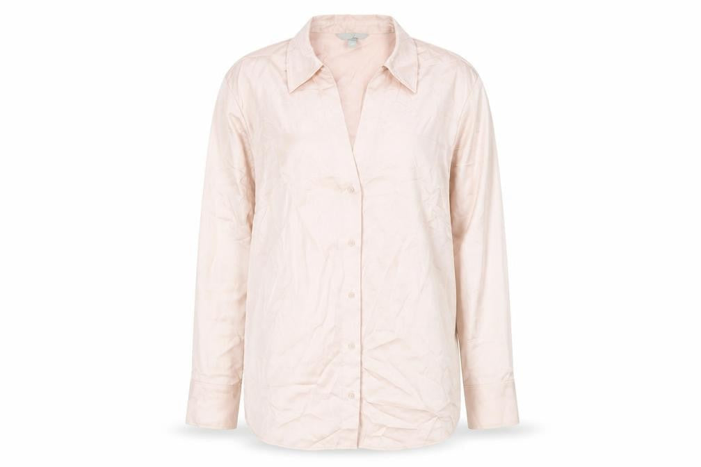 Womens UK Size XL H&M Pink Basic Button-Up
