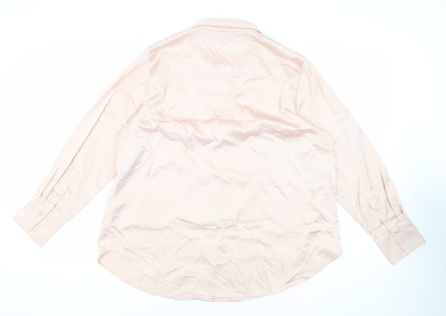 Womens UK Size XL H&M Pink Basic Button-Up