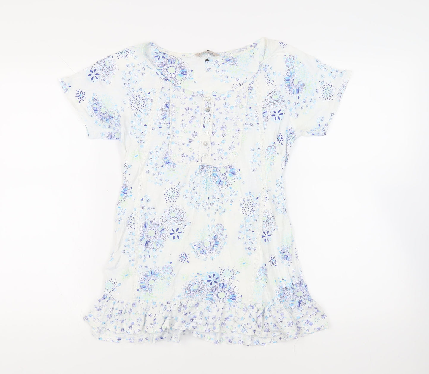 Womens UK Size 8 Marks and Spencer Blue Basic T-Shirt
