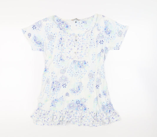 Womens UK Size 8 Marks and Spencer Blue Basic T-Shirt