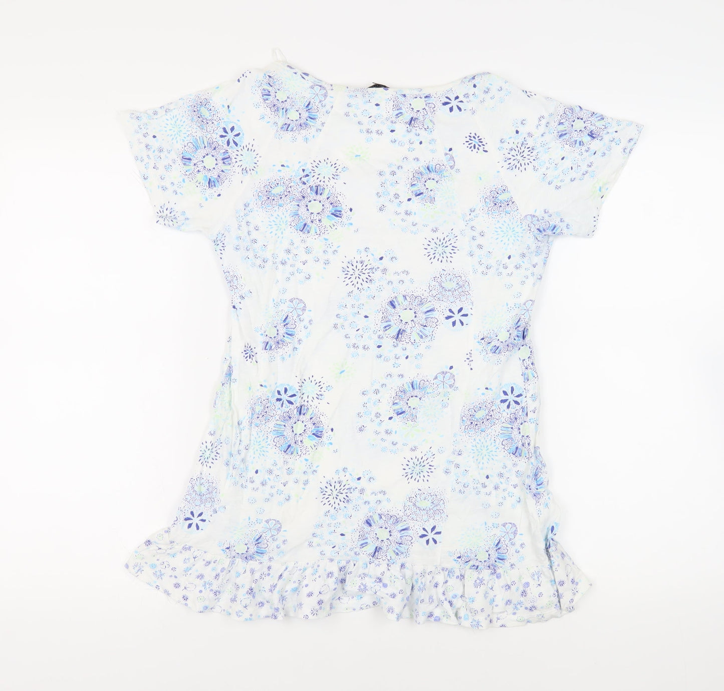 Womens UK Size 8 Marks and Spencer Blue Basic T-Shirt
