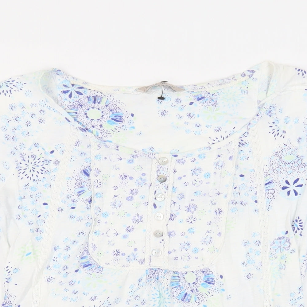 Womens UK Size 8 Marks and Spencer Blue Basic T-Shirt