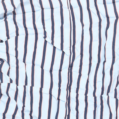 Topshop Womens Blue Striped Viscose Shirt Dress Size 10 Collared