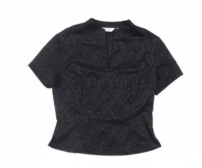 Womens UK Size 12 NEXT Black Basic Blouse