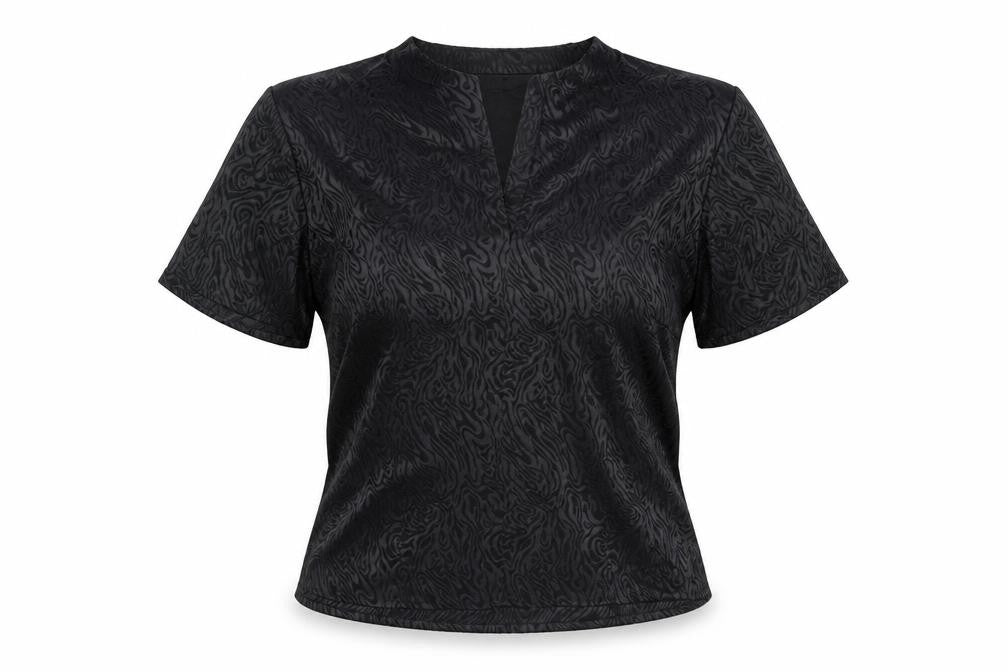 Next Womens Black Animal Print Polyester Basic Blouse Size 12 V-Neck