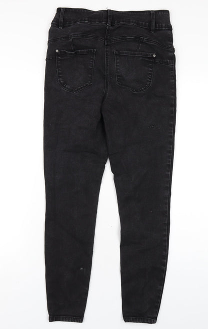 Womens UK Size 12 Papaya Regular Fit Skinny Black Jeans