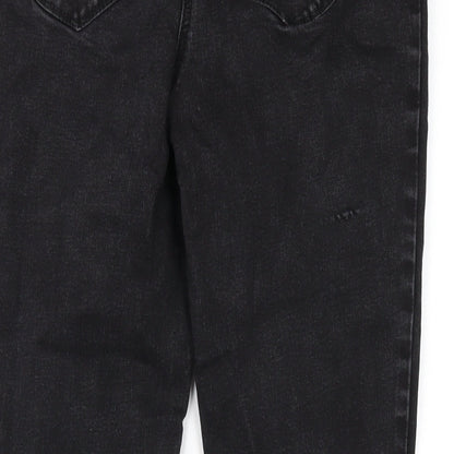 Womens UK Size 12 Papaya Regular Fit Skinny Black Jeans