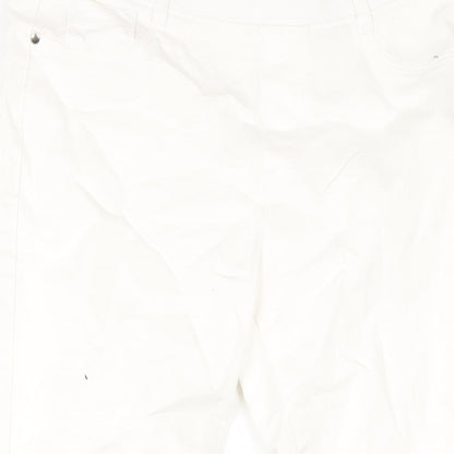 Dorothy Perkins Womens White Cotton Skinny Jeans Size 12 L27 in Regular