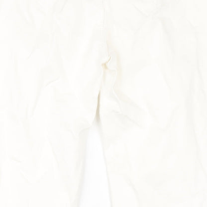 Dorothy Perkins Womens White Cotton Skinny Jeans Size 12 L27 in Regular