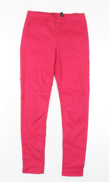 Womens UK Size 6 H&M Regular Fit Skinny Pink Jeans