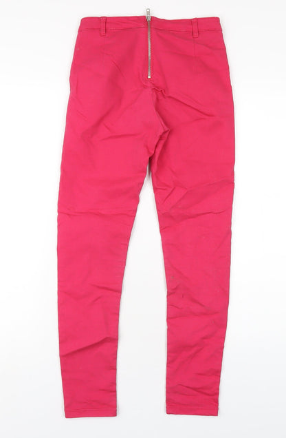 Womens UK Size 6 H&M Regular Fit Skinny Pink Jeans