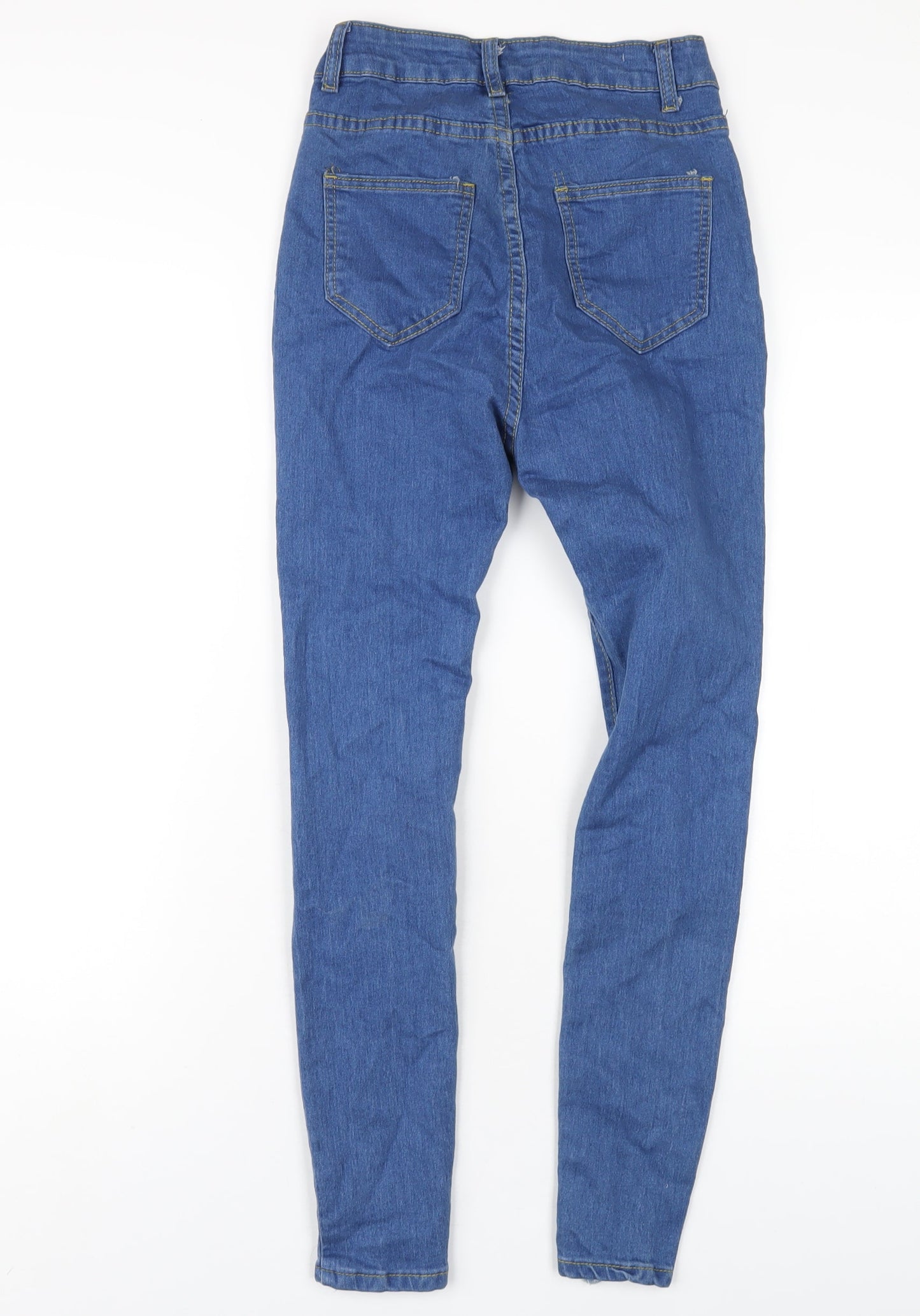 Womens UK Size 8 Denim Wise Regular Fit Skinny Blue Jeans