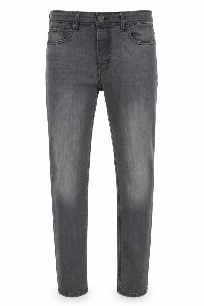 Mens UK Size 30 in Denim & Co. Slim Fit Straight Grey Jeans