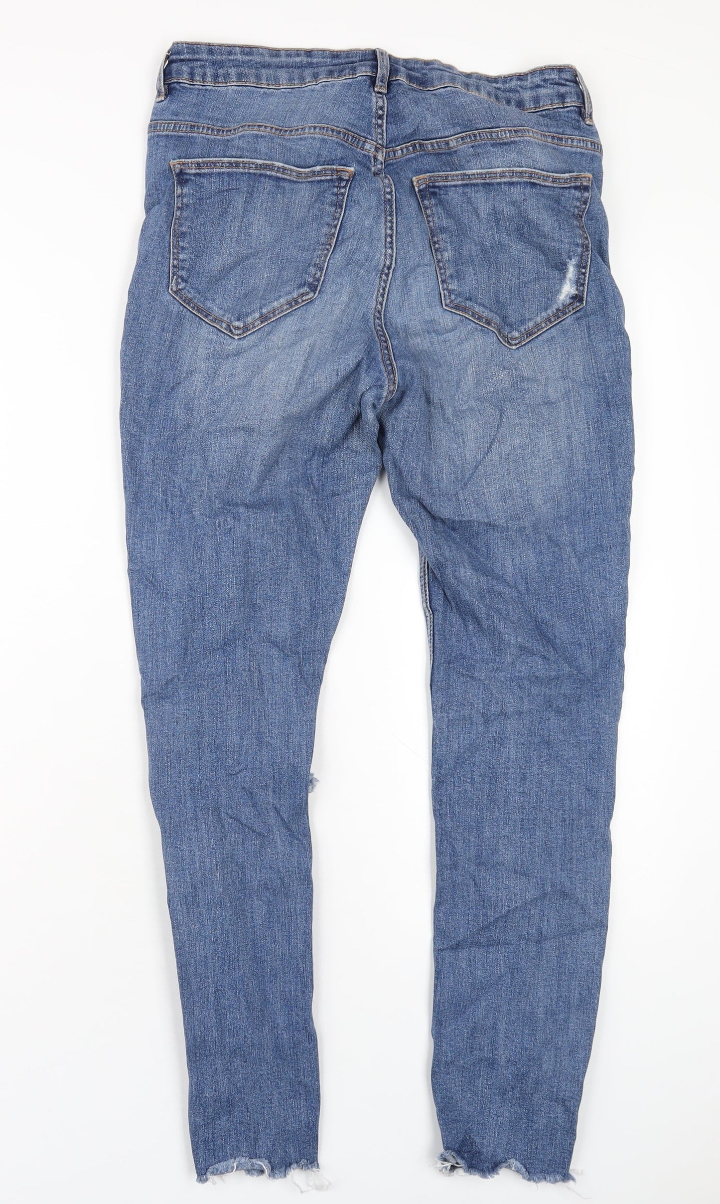 Womens UK Size 12 H&M Regular Fit Skinny Blue Jeans