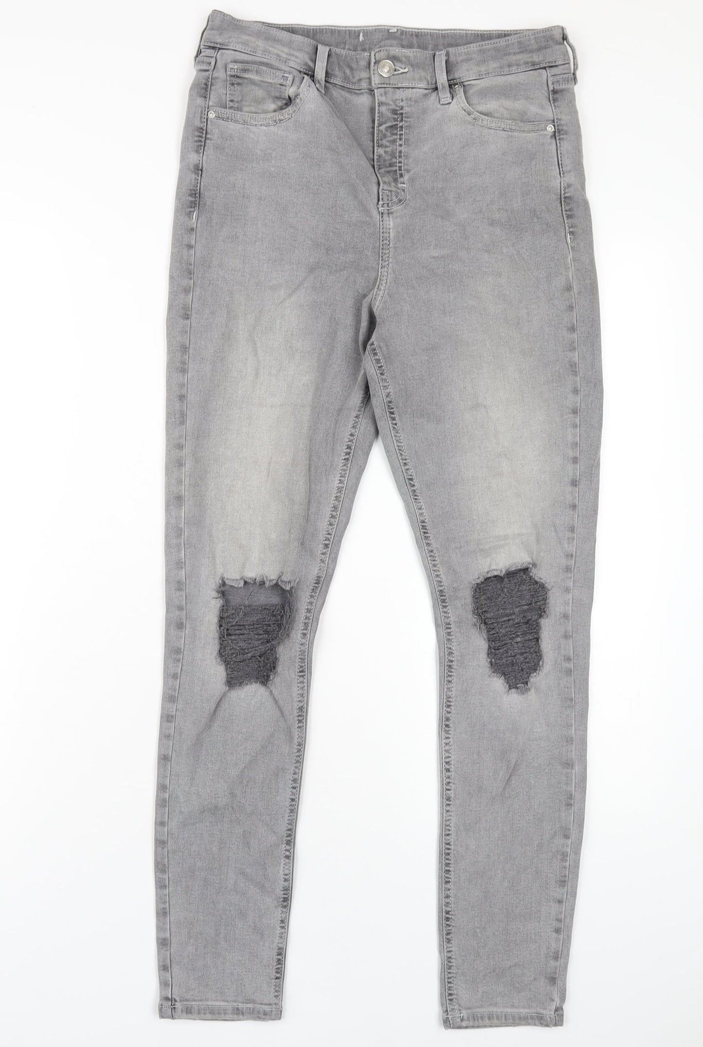 Womens UK Size 30 in Topshop Regular Fit Skinny Grey Jeans