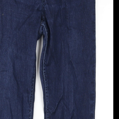 H&M Girls Blue Cotton Jegging Jeans Size 12-13 Years L28 in Regular Pullover