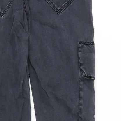 Zara Womens Grey Cotton Skinny Jeans Size 10 L27 in Regular Zip