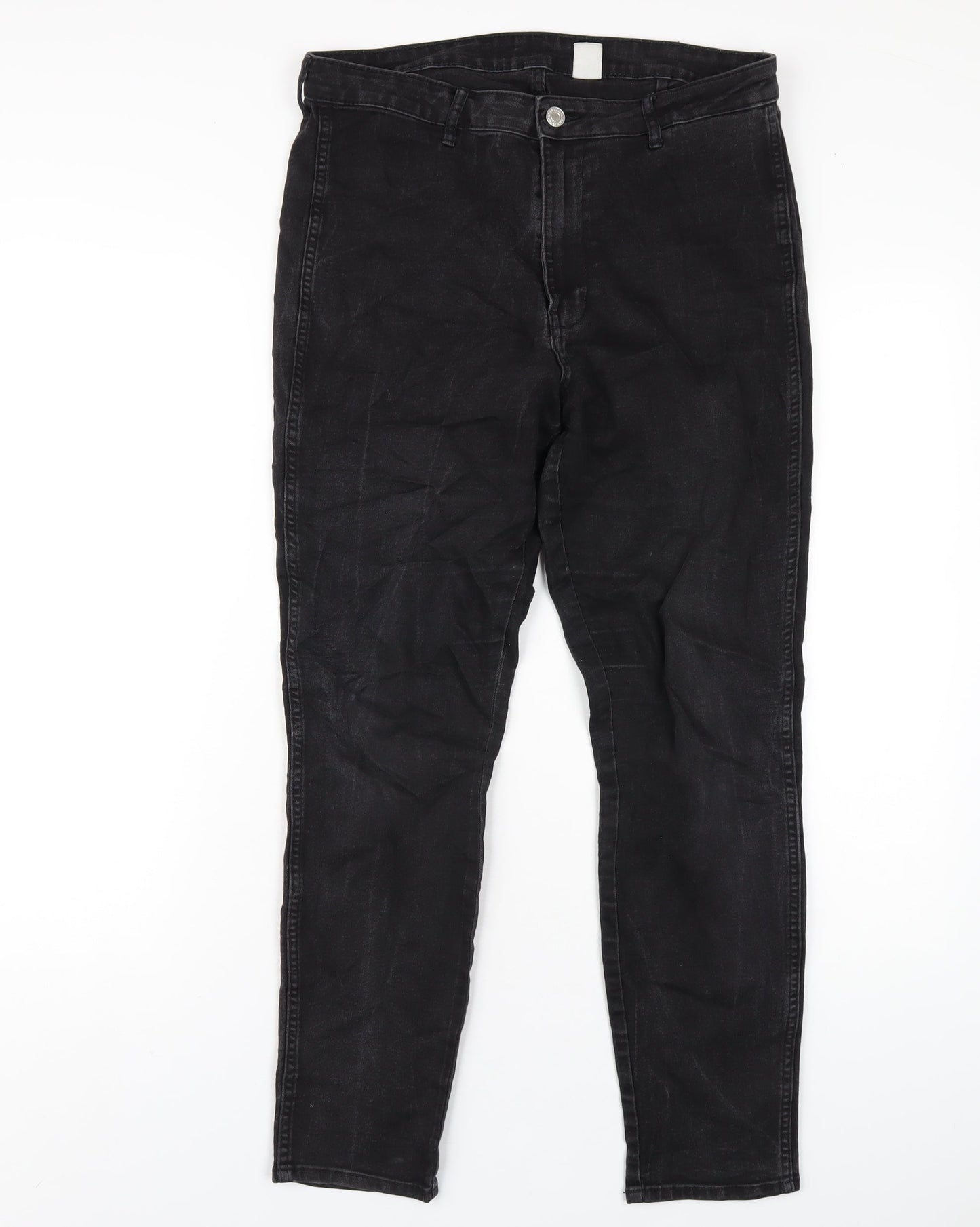 Womens UK Size 32 in H&M Regular Fit Skinny Black Jeans