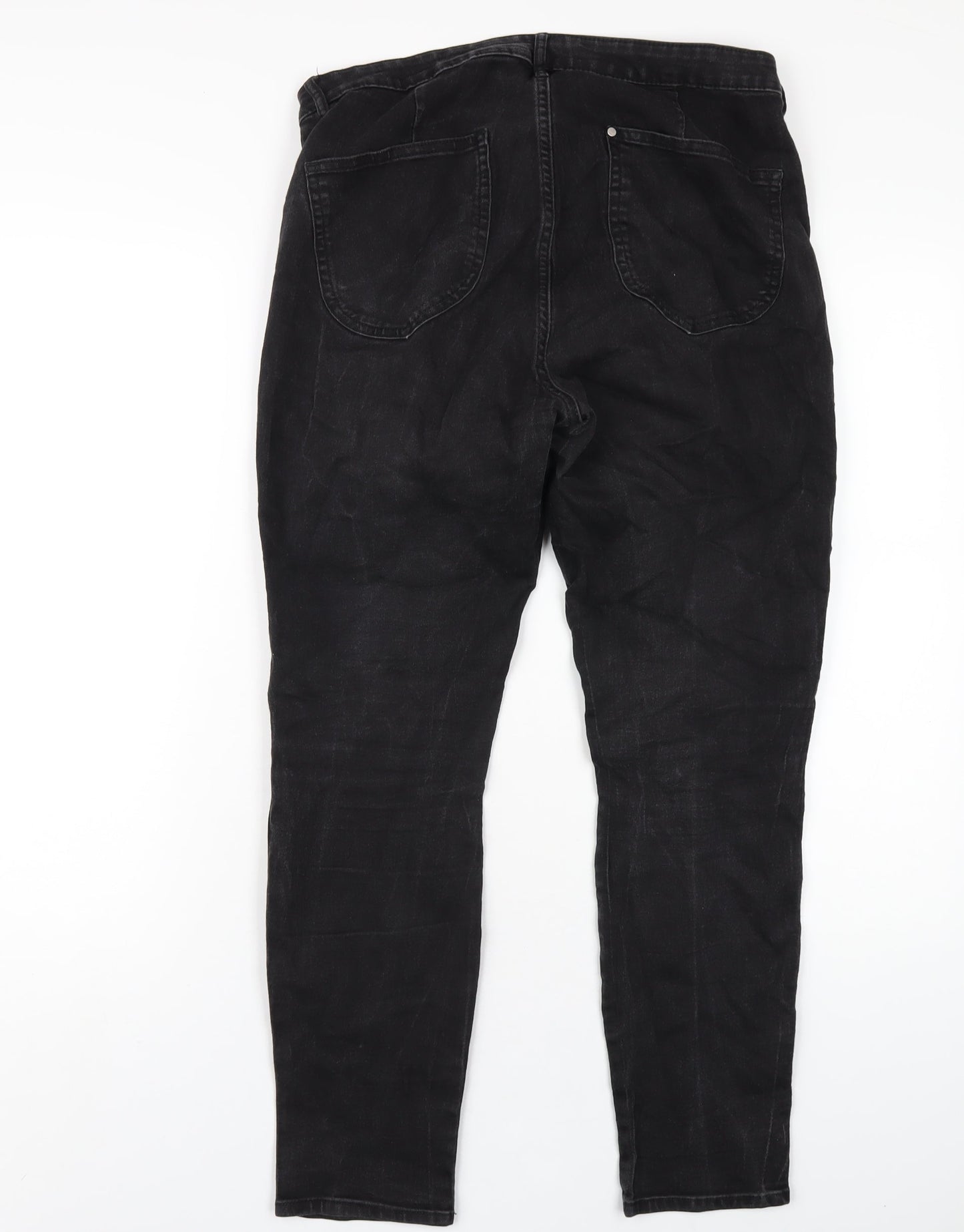 Womens UK Size 32 in H&M Regular Fit Skinny Black Jeans