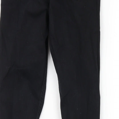 Topshop Womens Black Cotton Skinny Jeans Size 25 in L32 in Regular Zip