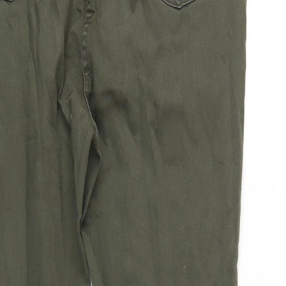 Very Womens Green Cotton Skinny Jeans Size 14 L28 in Regular Zip