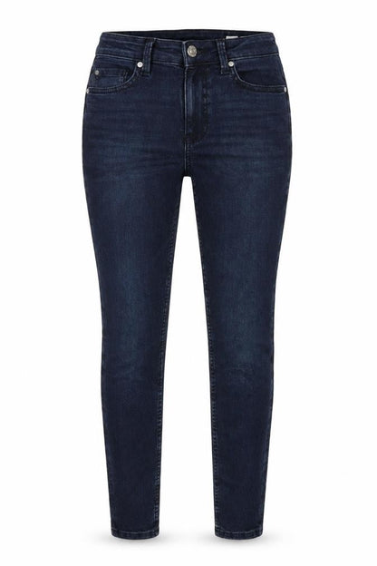 Marks & Spencer Womens Blue Cotton Skinny Jeans Size 8 L27 in Regular Zip