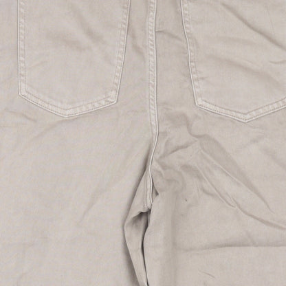 Womens UK Size 14 Marks and Spencer Regular Fit Wide-Leg Brown Jeans