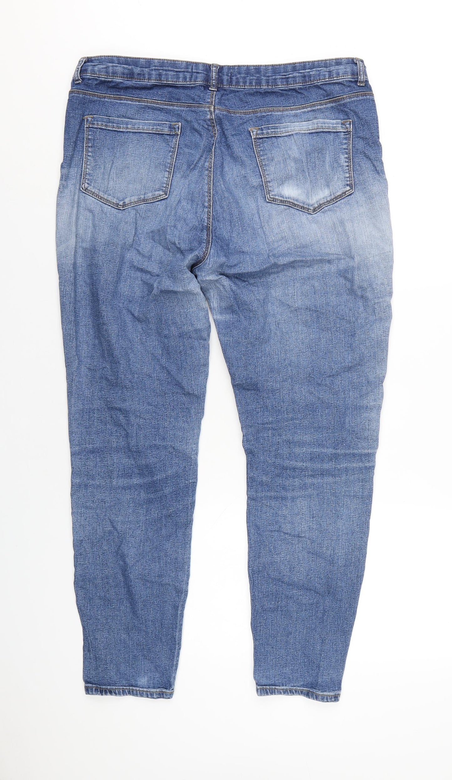 DENIM 365 Womens Blue Cotton Skinny Jeans Size 16 L27 in Regular Zip