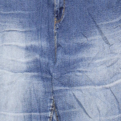 DENIM 365 Womens Blue Cotton Skinny Jeans Size 16 L27 in Regular Zip