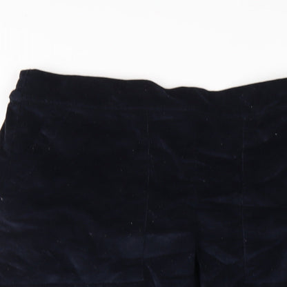 Cotton Traders Womens Blue Cotton A-Line Skirt Size 14