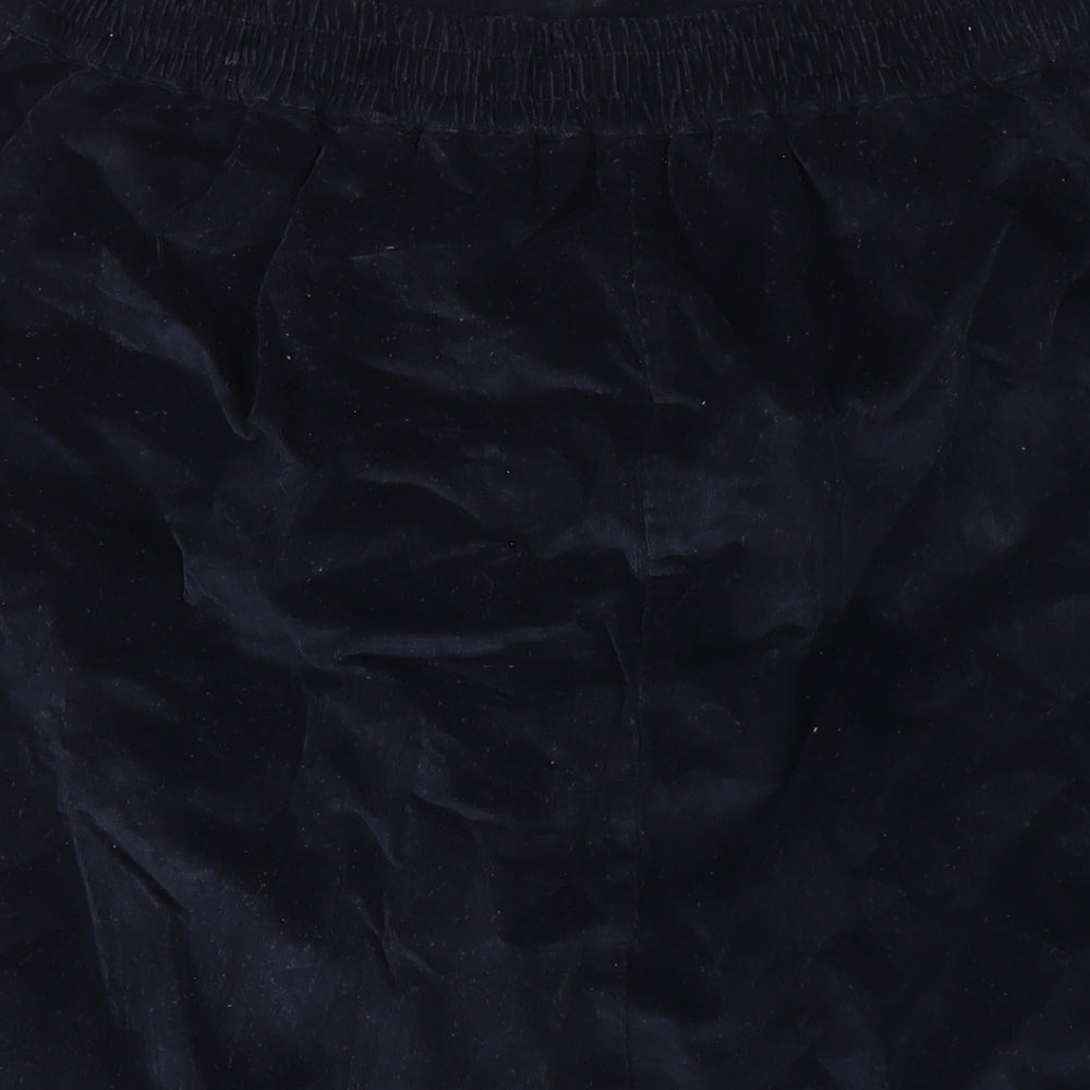 Cotton Traders Womens Blue Cotton A-Line Skirt Size 14