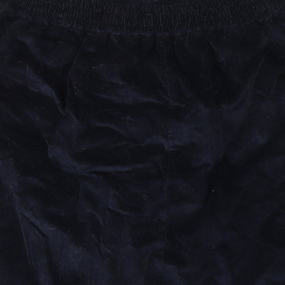 Cotton Traders Womens Blue Cotton A-Line Skirt Size 14