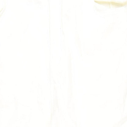 Autograph Womens White Cotton Wide-Leg Jeans Size 22 L30 in Regular Zip