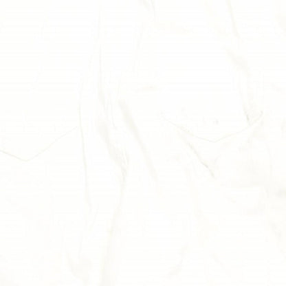 Autograph Womens White Cotton Wide-Leg Jeans Size 22 L30 in Regular Zip