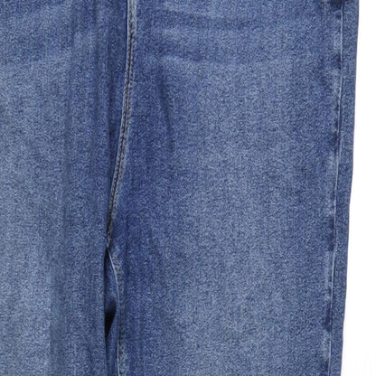 Very Womens Blue Cotton Skinny Jeans Size 18 L29 in Regular Zip