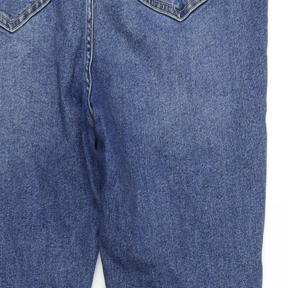 Very Womens Blue Cotton Skinny Jeans Size 18 L29 in Regular Zip