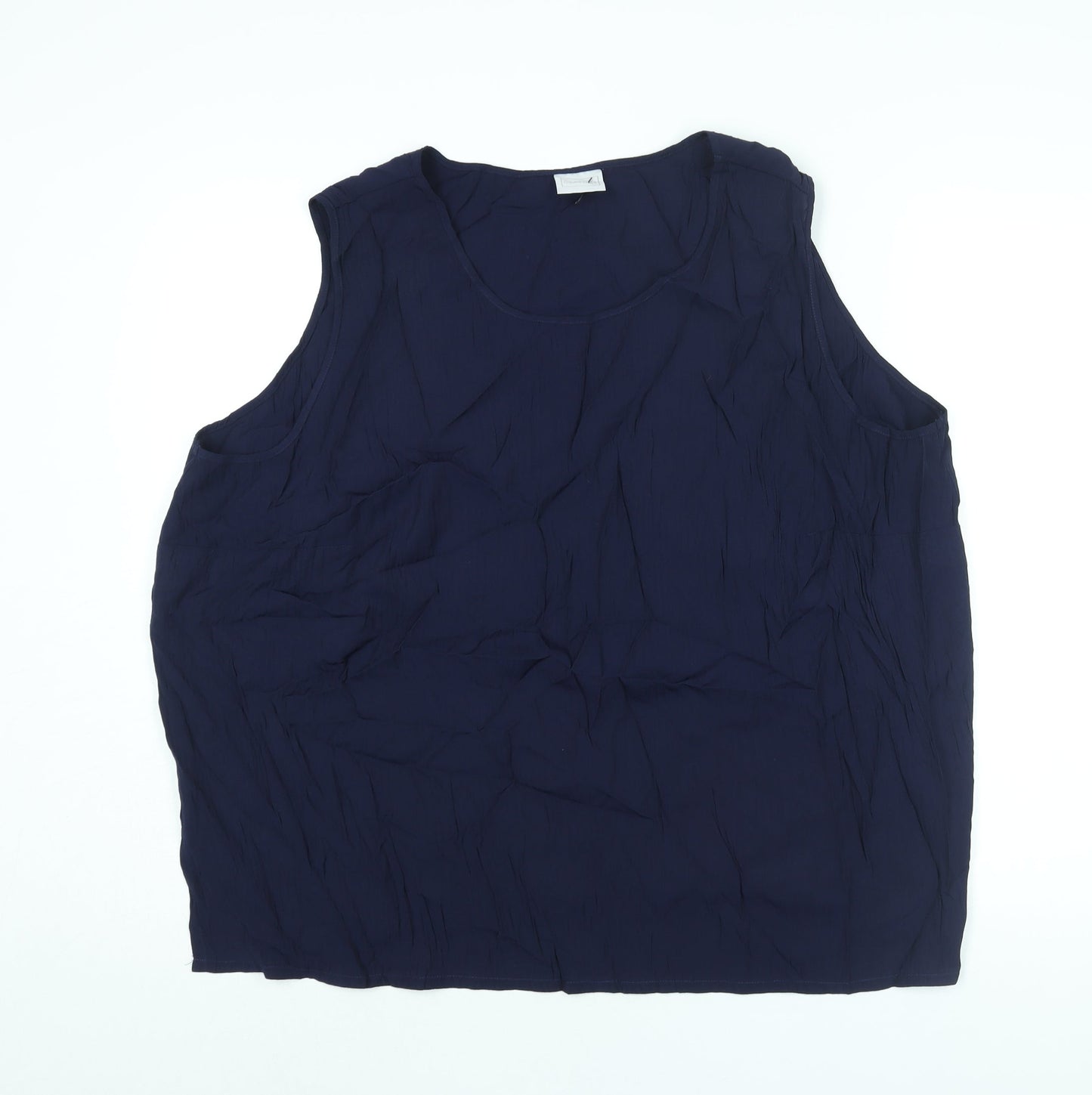 Classics Womens Black Polyester Camisole Blouse Size 24 Round Neck