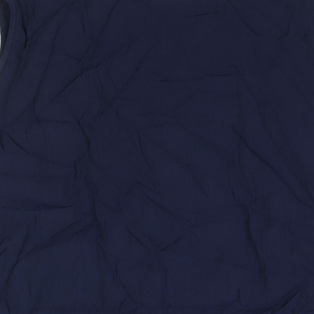 Classics Womens Black Polyester Camisole Blouse Size 24 Round Neck