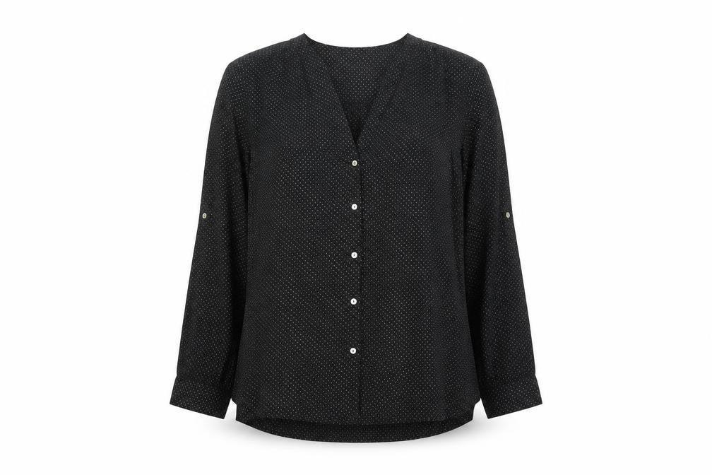 Womens UK Size 8 H&M Black Basic Blouse